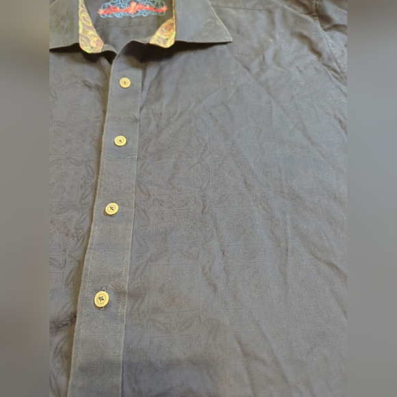 Robert Graham Shirt Size 3XL XXXL Blue Ghost Paisley - Picture 5 of 7